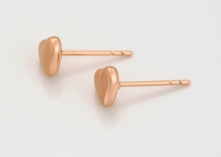 Ohrring Stecker Herz 585er vergoldet