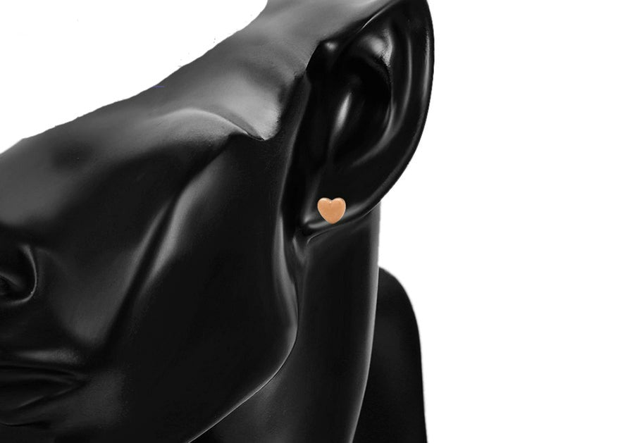 Ohrring Stecker Herz 585er vergoldet