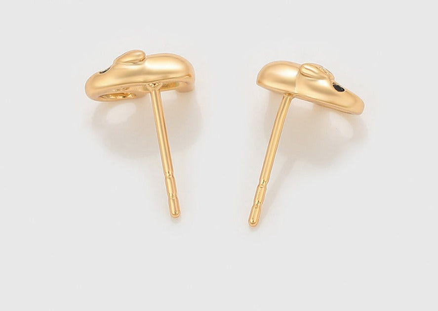 Ohrring Stecker Elefant 585er vergoldet