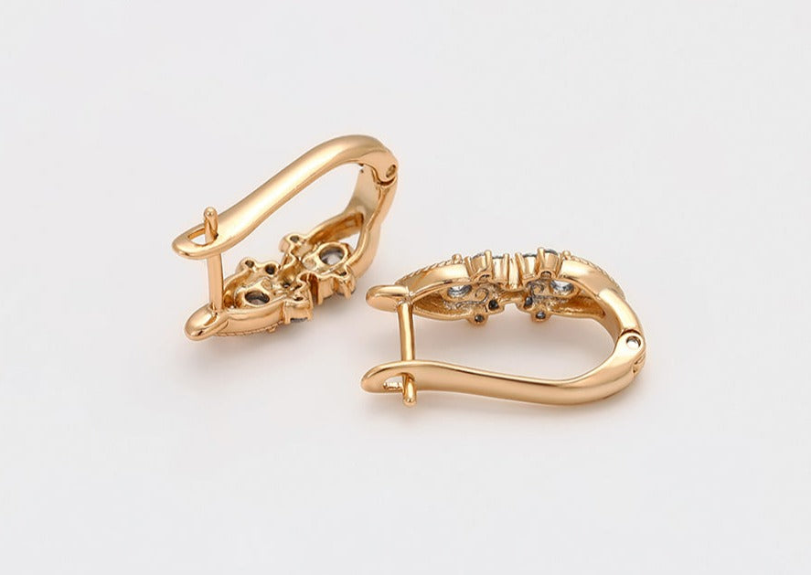 Ohrringe Creole Tiffany 585er vergoldet