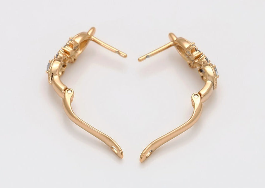 Ohrringe Creole Tiffany 585er vergoldet