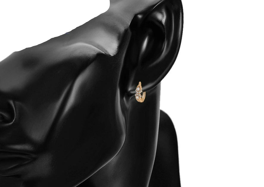 Ohrringe Creole Tiffany 585er vergoldet