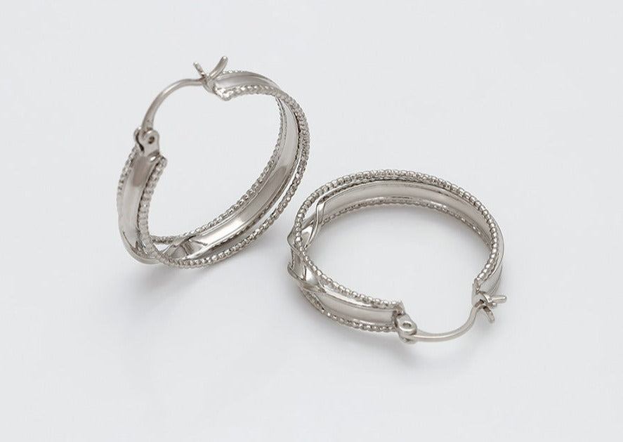 Ohrring Creole Antonia Edelstahl 925er versilbert