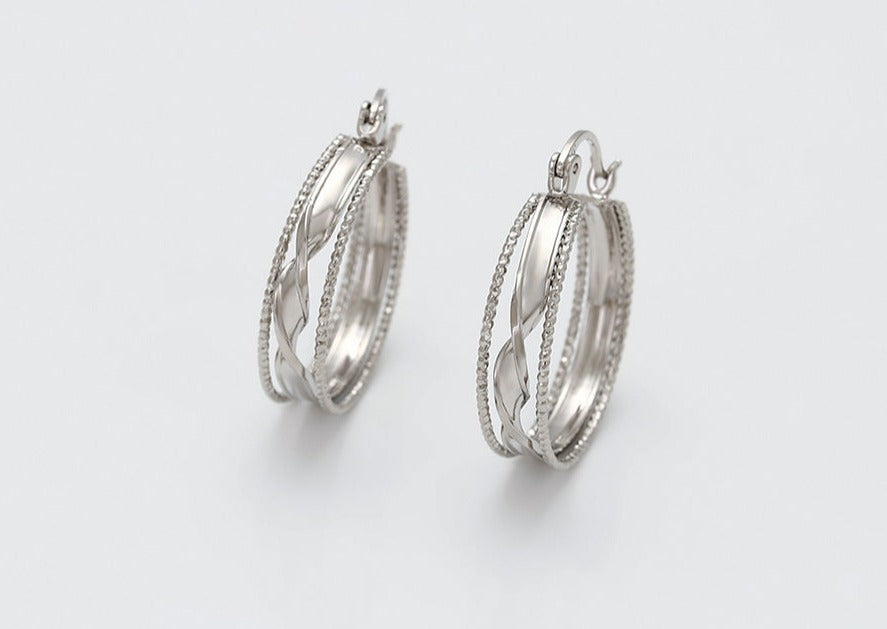 Ohrring Creole Antonia Edelstahl 925er versilbert