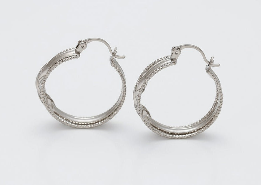 Ohrring Creole Antonia Edelstahl 925er versilbert