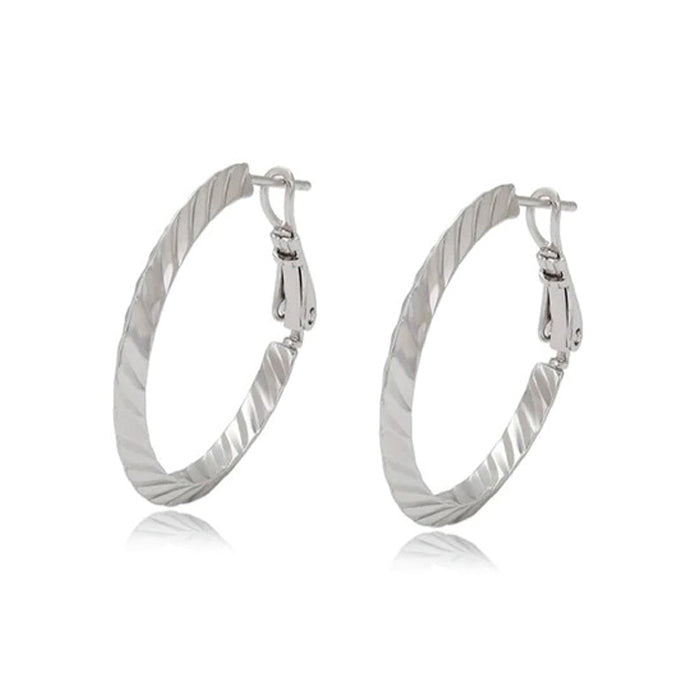 Ohrring Creole Amira Edelstahl 925er versilbert