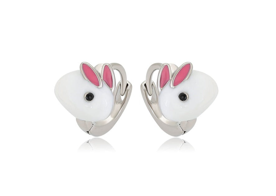 Ohrring Creole Kitty Edelstahl 925er versilbert