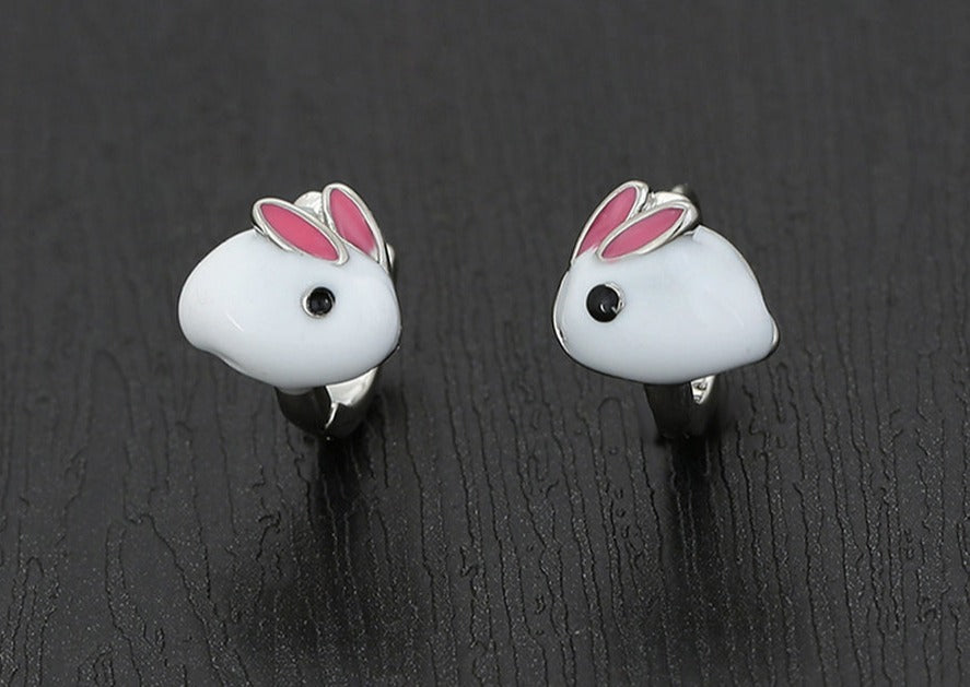 Ohrring Creole Kitty Edelstahl 925er versilbert