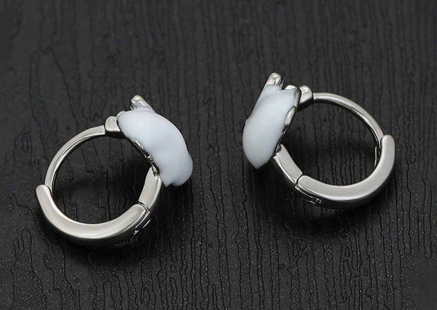 Ohrring Creole Kitty Edelstahl 925er versilbert