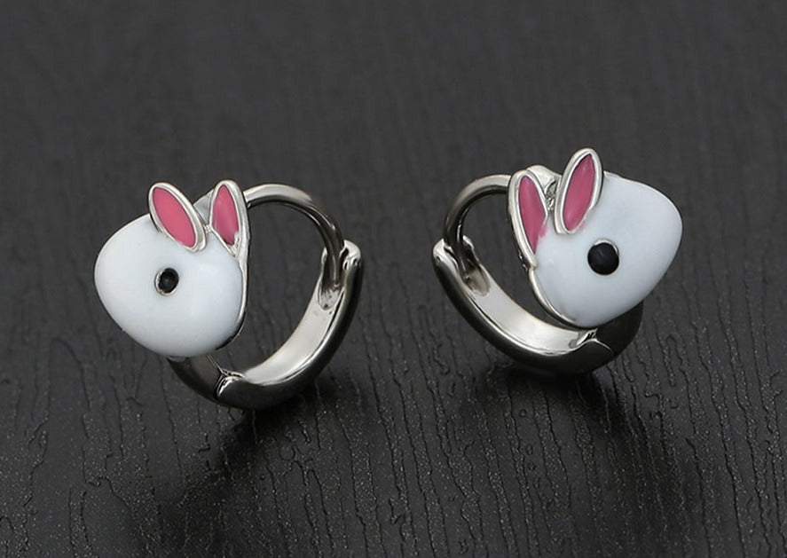 Ohrring Creole Kitty Edelstahl 925er versilbert