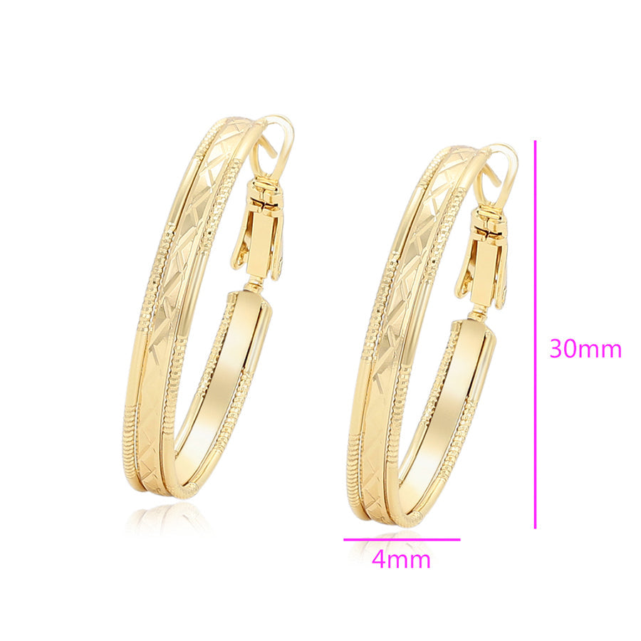 Ohrringe Creole Hoops 30mm Durchmesser hängend