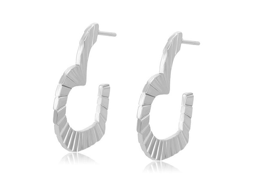 Ohrring Stecker Herzchen Edelstahl hängend