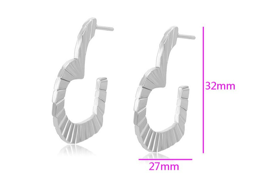 Ohrring Stecker Herzchen Edelstahl hängend