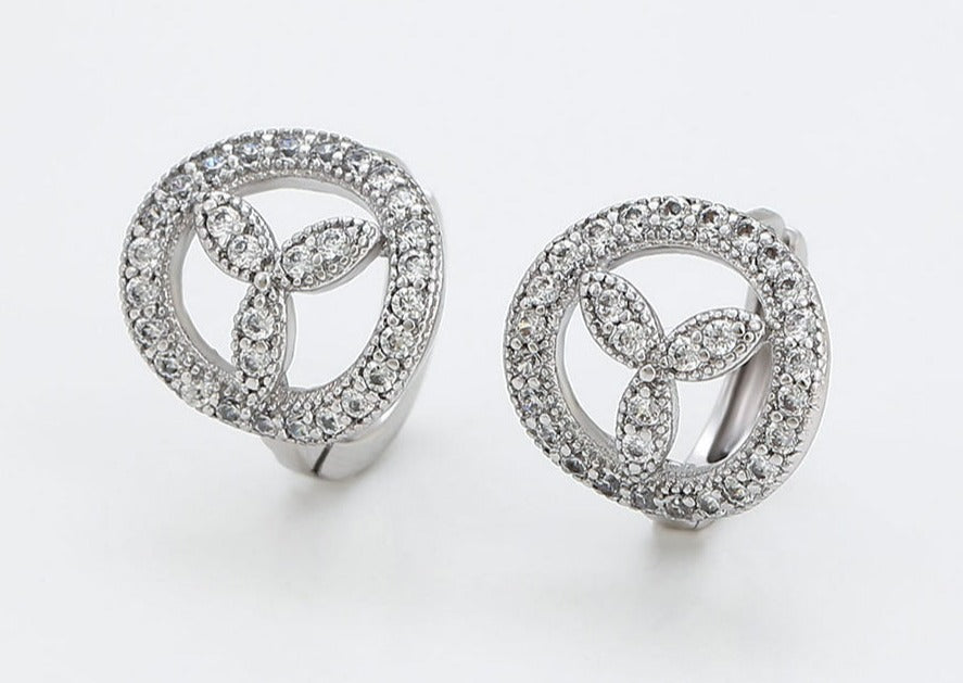 Ohrring Creole Peace Edelstahl 925er versilbert