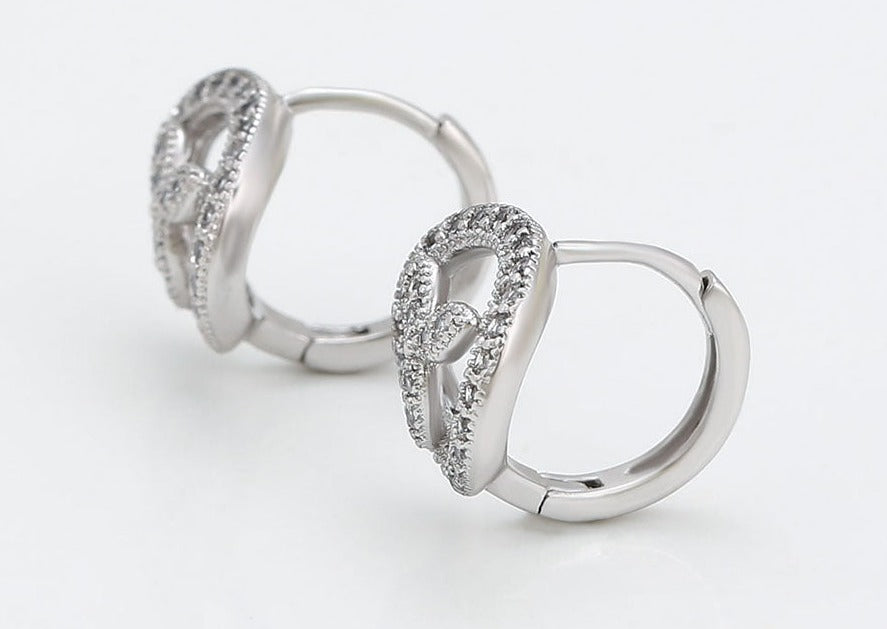 Ohrring Creole Peace Edelstahl 925er versilbert
