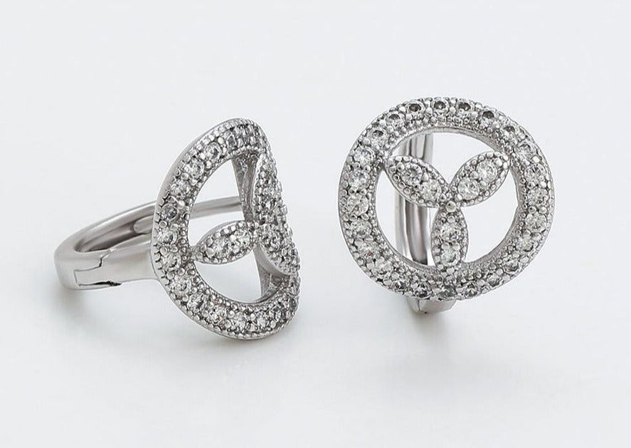 Ohrring Creole Peace Edelstahl 925er versilbert