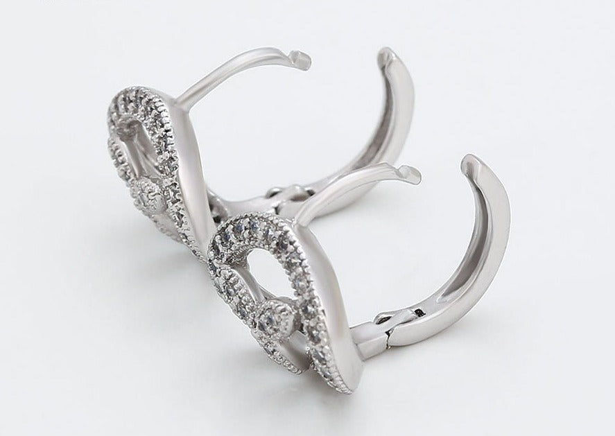 Ohrring Creole Peace Edelstahl 925er versilbert