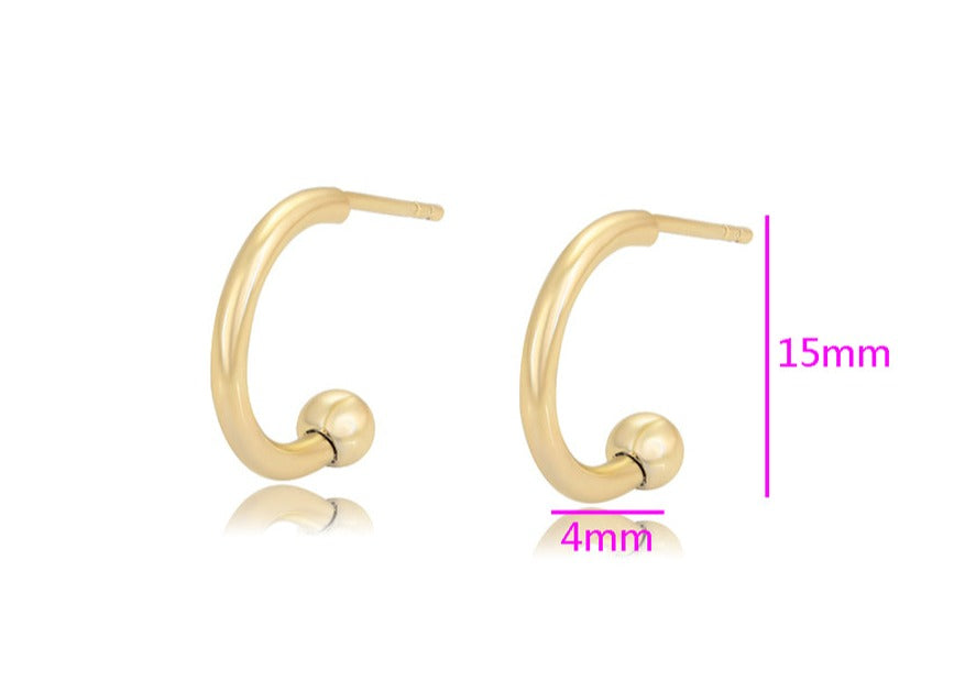Ohrringe Stecker Magdalena 585er vergoldet