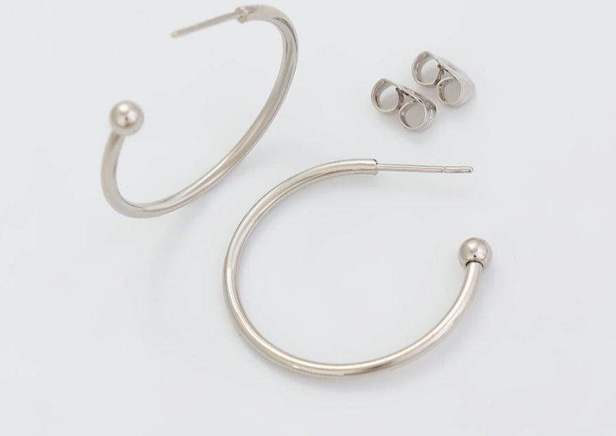 Ohrring Stecker Anna-Hannah 925er versilbert hängend