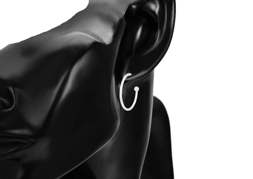 Ohrring Stecker Anna-Hannah 925er versilbert hängend