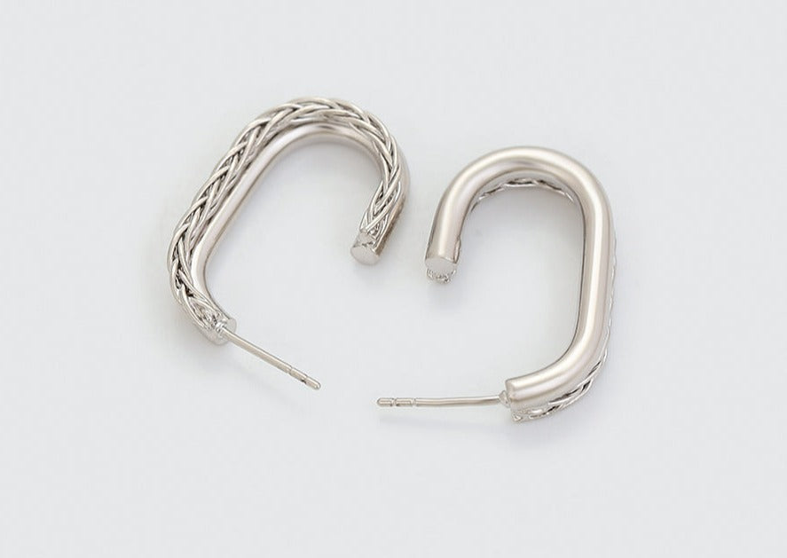 Ohrring Stecker Anna-Marry 925er versilbert hängend