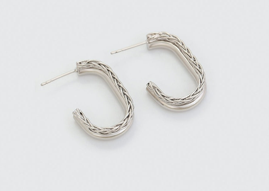 Ohrring Stecker Anna-Marry 925er versilbert hängend