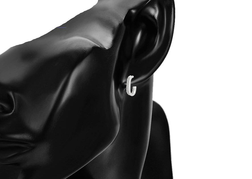 Ohrring Stecker Anna-Marry 925er versilbert hängend