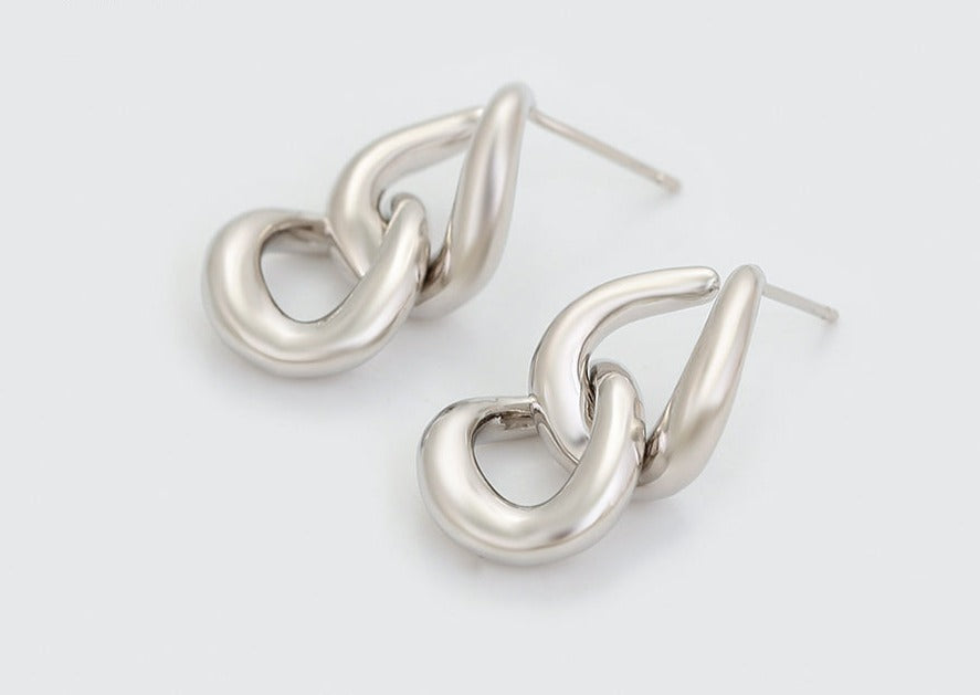 Ohrring Stecker Anna-Lucy 925er versilbert hängend