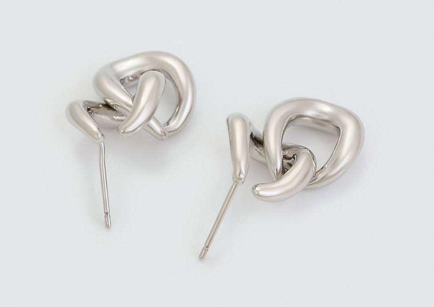 Ohrring Stecker Anna-Lucy 925er versilbert hängend