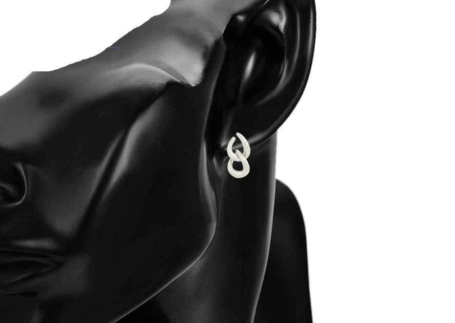 Ohrring Stecker Anna-Lucy 925er versilbert hängend