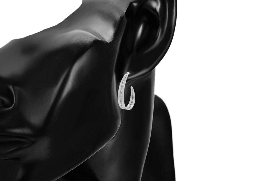 Ohrring Stecker Marie 925er versilbert hängend