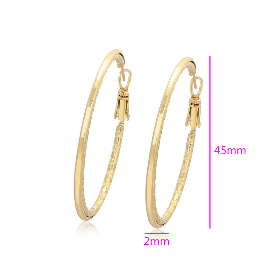 Ohrringe Hoops vergoldet 45mm Durchmesser