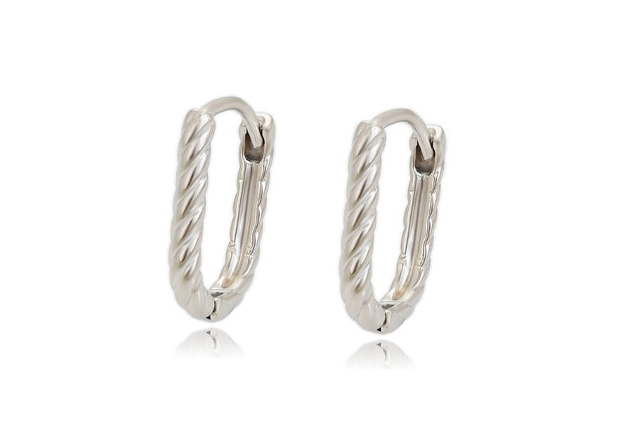 Ohrring Creole Idea Edelstahl 925er versilbert