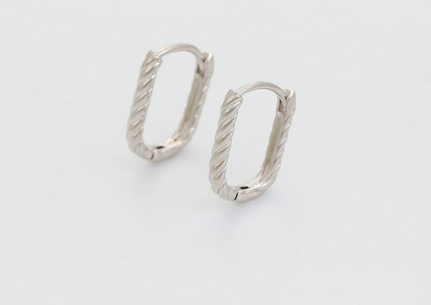 Ohrring Creole Idea Edelstahl 925er versilbert
