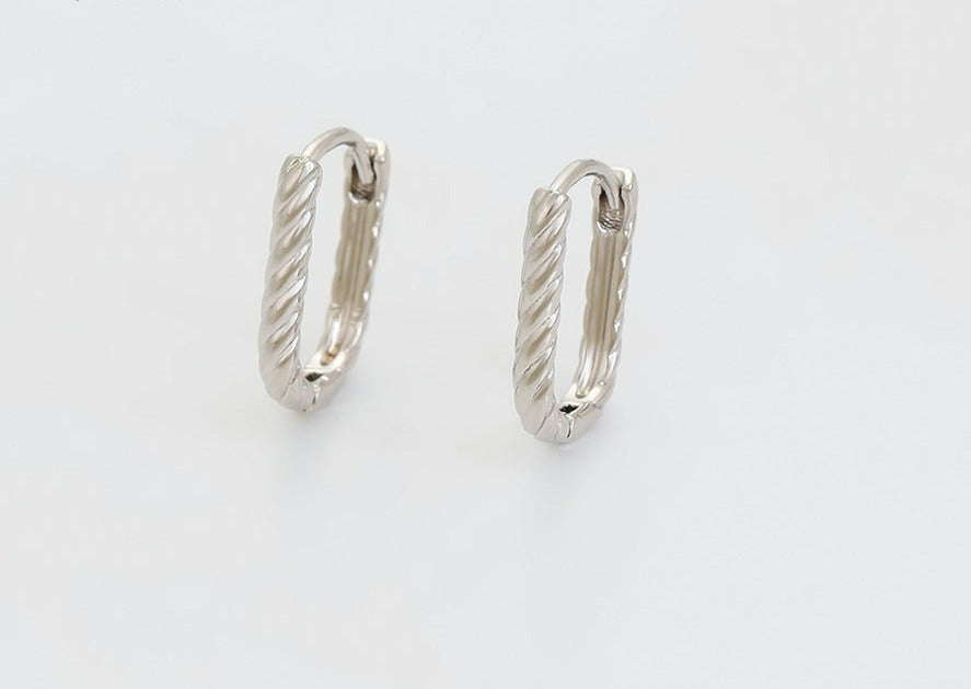 Ohrring Creole Idea Edelstahl 925er versilbert