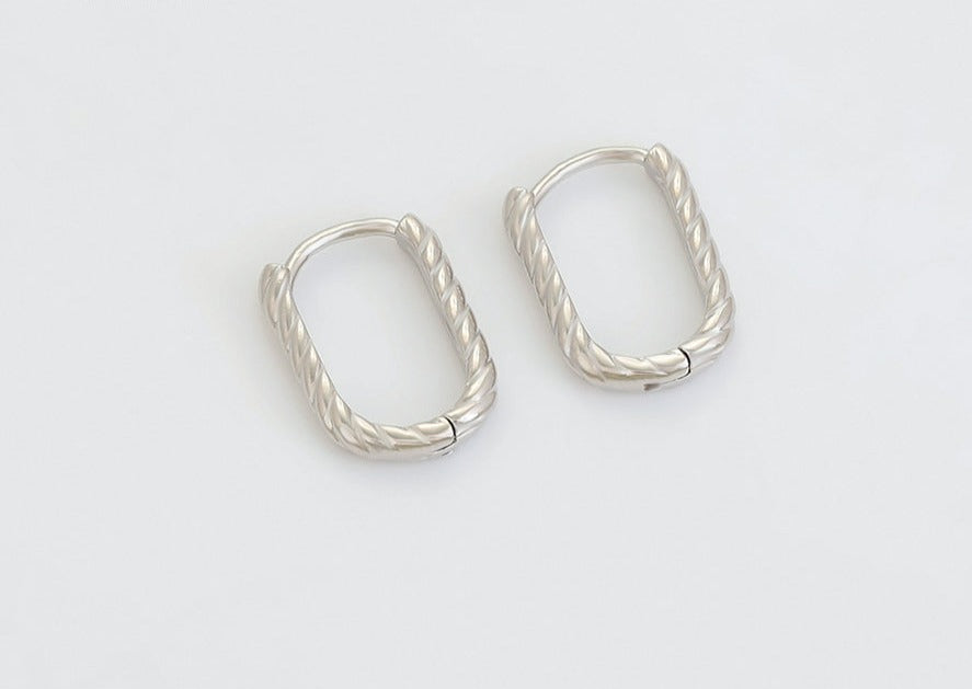 Ohrring Creole Idea Edelstahl 925er versilbert