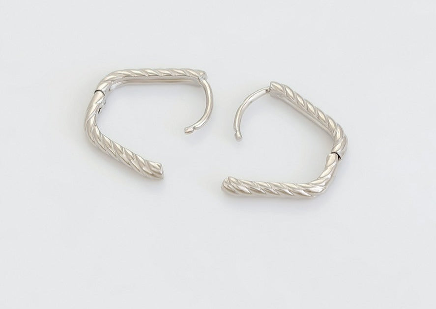 Ohrring Creole Idea Edelstahl 925er versilbert