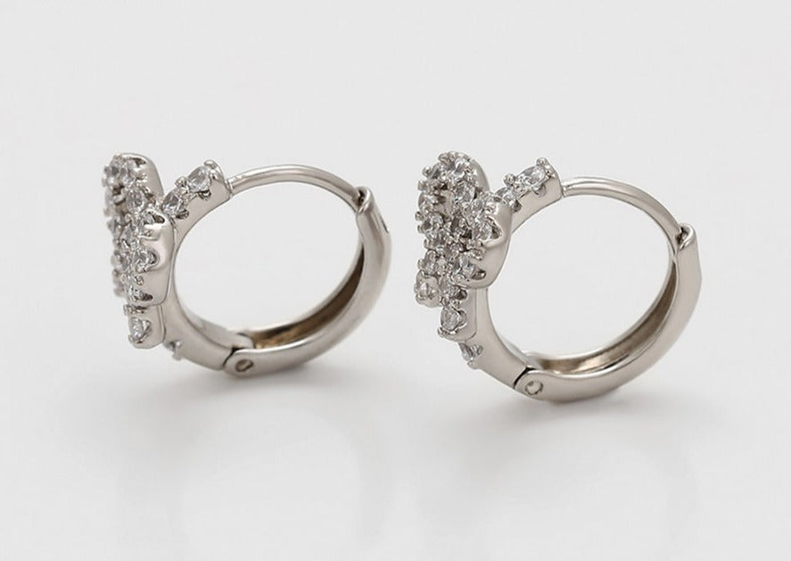 Ohrring Creole Schleife Edelstahl 925er versilbert