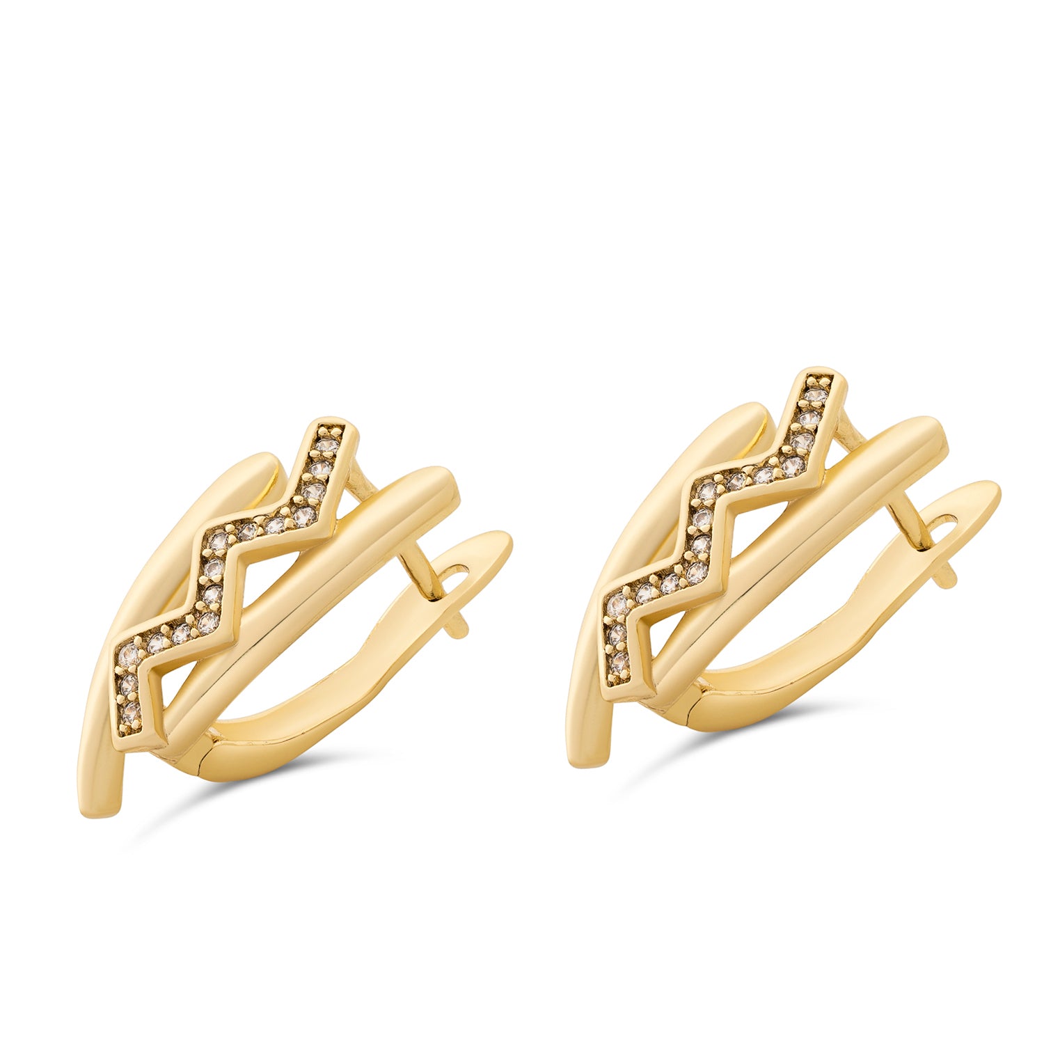 Ohrringe Klapp-Creole Yasmin 18k. vergoldet