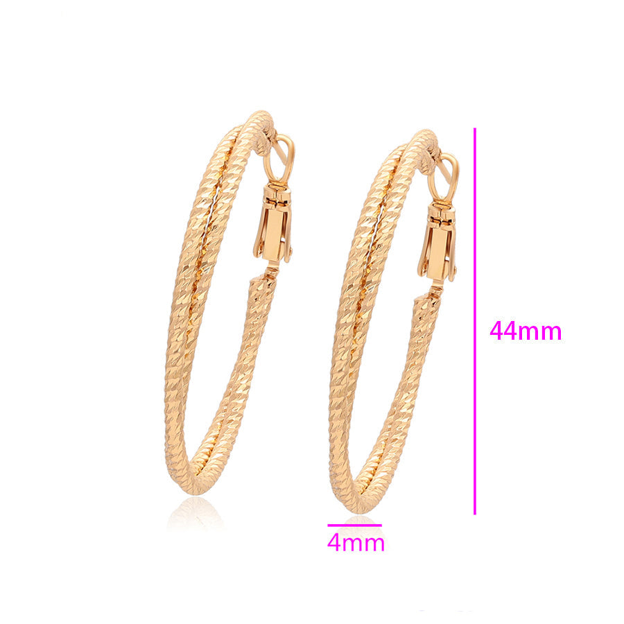 Ohrringe Creole Hoops 44mm Durchmesser verdreht