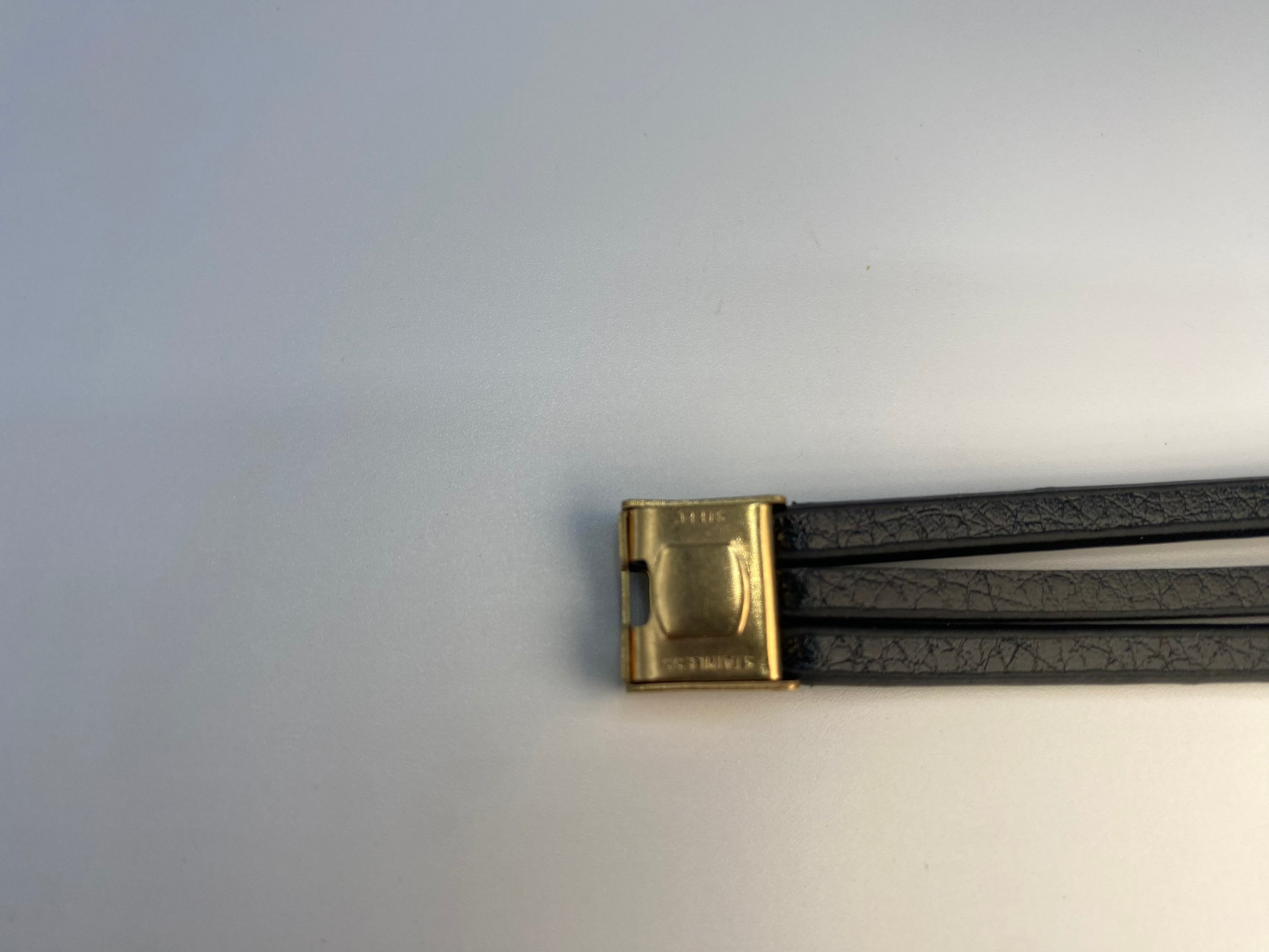 Echt-Leder-Armband Infinity vergoldet