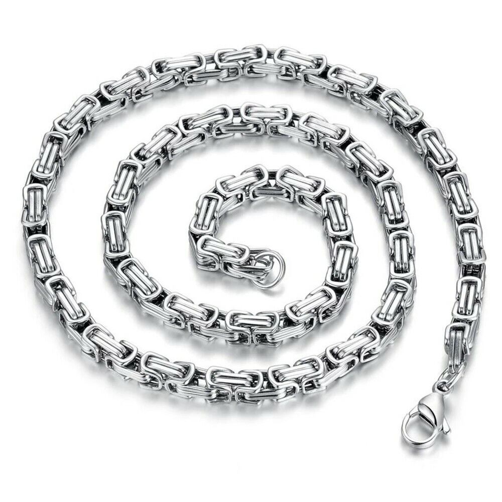 Kette Königskette Mann 4,5-8mm Dick, 60cm länge 925er versilbert