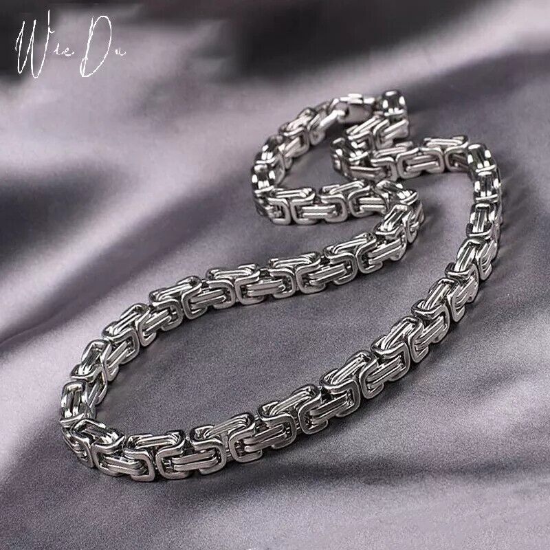 Kette Königskette Mann 4,5-8mm Dick, 60cm länge 925er versilbert