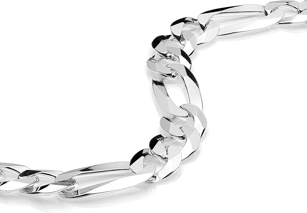Kette Panzerkette Mann 13mm dick und 55cm lang 925er versilbert