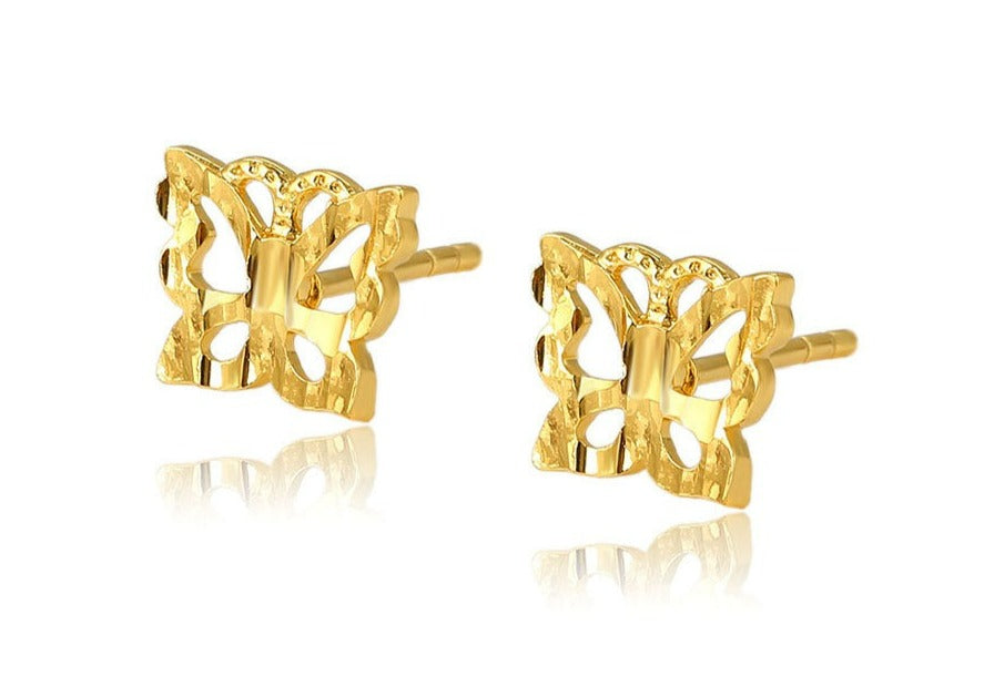 Ohrringe Schmetterling-Stecker Frida 785 vergoldet