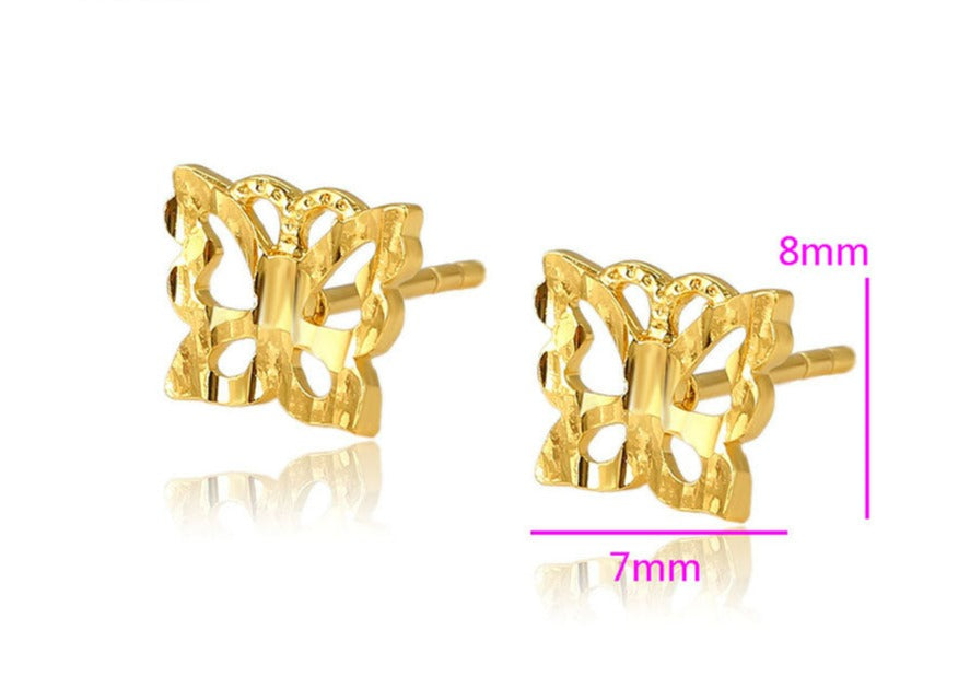 Ohrringe Schmetterling-Stecker Frida 785 vergoldet