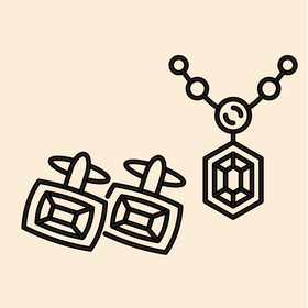 Icon Vielfältig Kette Ohrringe