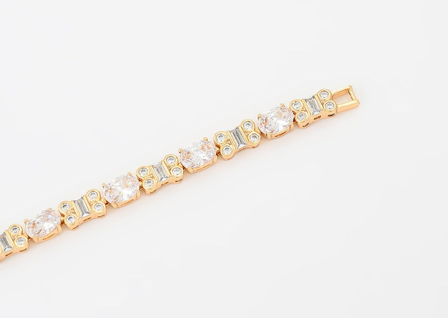 Armkette Diamant 24k. vergoldet