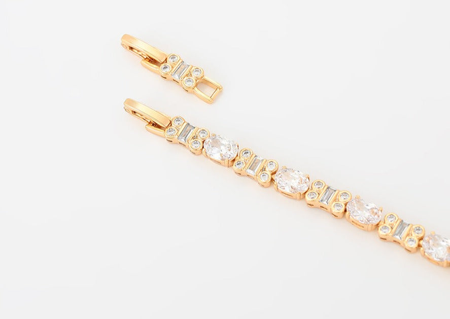 Armkette Diamant 24k. vergoldet