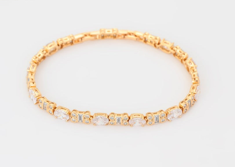 Armkette Diamant 24k. vergoldet